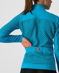 CASTELLI Cycling winter long sleeve jersey - SFIDA 2 W - light blue/blue