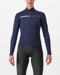 CASTELLI Cycling winter long sleeve jersey - SINERGIA 2 - blue