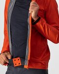 CASTELLI Cycling rain jacket - COMMUTER REFLEX - orange/red