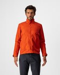 CASTELLI Cycling rain jacket - COMMUTER REFLEX - orange/red