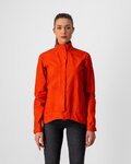 CASTELLI Cycling rain jacket - COMMUTER W REFLEX - orange/red