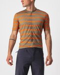 CASTELLI Cycling short sleeve jersey - UNLIMITED STERRATO - green/orange