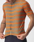 CASTELLI Cycling short sleeve jersey - UNLIMITED STERRATO - green/orange