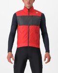 CASTELLI Cycling gilet - UNLIMITED PUFFY - red/grey