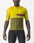 CASTELLI Cycling short sleeve jersey - A BLOCCO - yellow/green/purple