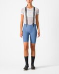 CASTELLI Cycling bib shorts - FREE AERO RC W - light blue