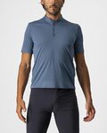 CASTELLI Cycling short sleeve t-shirt - TECH 2 POLO - blue