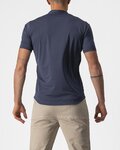 CASTELLI Cycling short sleeve t-shirt - TECH 2 POLO - blue