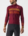 CASTELLI Cycling summer long sleeve jersey - UNLIMITED THERMAL - bordeaux