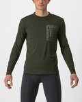 CASTELLI Cycling winter long sleeve jersey - UNLIMITED MERINO - green