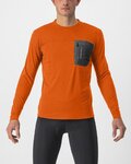 CASTELLI Cycling winter long sleeve jersey - UNLIMITED MERINO - orange