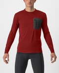 CASTELLI Cycling winter long sleeve jersey - UNLIMITED MERINO - red