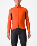 CASTELLI Cycling thermal jacket - PERFETTO ROS 2 CONVERTIBLE - orange