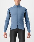CASTELLI Cycling thermal jacket - PERFETTO ROS 2 CONVERTIBLE - blue