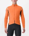 CASTELLI Cycling thermal jacket - PERFETTO RoS 2 CONVERTIBLE - orange