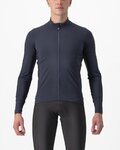 CASTELLI Cycling winter long sleeve jersey - FLIGHT LS AIR - blue
