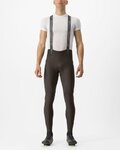 CASTELLI Cycling long bib trousers - FREE AERO RC - brown