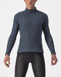 CASTELLI Cycling long sleeve t-shirt - COLD DAYS 2ND LAYER - grey/blue