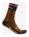 CASTELLI Cyclingclassic socks - QUINDICI SOFT MERINO - brown