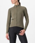 CASTELLI Cycling winter long sleeve jersey - UNLIMITED TRAIL W - brown