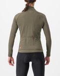 CASTELLI Cycling winter long sleeve jersey - UNLIMITED TRAIL W - brown
