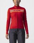 CASTELLI Cycling summer long sleeve jersey - UNLIMITED W THERMAL - red