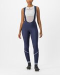 CASTELLI Cycling long bib trousers - VELOCISSIMA DT - blue