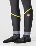 CASTELLI Cycling long trousers withot bib - VELOCISSIMA THERMAL - black/light green