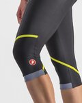 CASTELLI Cycling 3/4 lenght shorts without bib - VELOCISSIMA THERMAL - black/light green