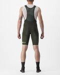 CASTELLI Cycling bib shorts - PREMIO BLACK LTD EDITION - green/light green