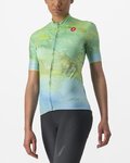 CASTELLI Cycling short sleeve jersey - MARMO - light blue/light green
