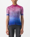 CASTELLI Cycling short sleeve jersey - MARMO - blue/pink