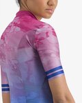 CASTELLI Cycling short sleeve jersey - MARMO - blue/pink