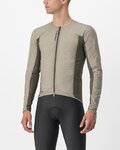 CASTELLI Cycling thermal jacket - FLY JACK-SEY - beige