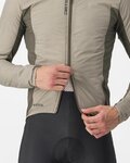 CASTELLI Cycling thermal jacket - FLY JACK-SEY - beige