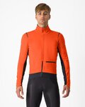 CASTELLI Cycling thermal jacket - ALPHA DOPPIO ROS - orange