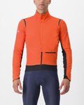 CASTELLI Cycling thermal jacket - ALPHA DOPPIO ROS - orange
