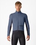 CASTELLI Cycling thermal jacket - ALPHA DOPPIO ROS - blue