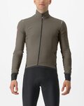 CASTELLI Cycling thermal jacket - ALPHA FLIGHT ROS - brown