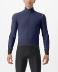 CASTELLI Cycling thermal jacket - ALPHA FLIGHT ROS - blue