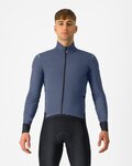 CASTELLI Cycling thermal jacket - ALPHA FLIGHT ROS - blue
