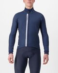 CASTELLI Cycling thermal jacket - ENTRATA - blue