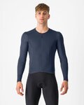 CASTELLI Cycling winter long sleeve jersey - FLY LS - blue