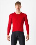 CASTELLI Cycling winter long sleeve jersey - FLY LS - red