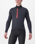 CASTELLI Cycling winter long sleeve jersey - ENTRATA THERMAL - black