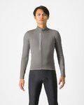 CASTELLI Cycling winter long sleeve jersey - ENTRATA THERMAL - grey