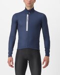 CASTELLI Cycling winter long sleeve jersey - ENTRATA THERMAL - blue