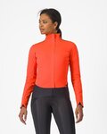 CASTELLI Cycling thermal jacket - ALPHA DOPPIO ROS W - orange