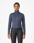 CASTELLI Cycling thermal jacket - ALPHA DOPPIO ROS W - blue