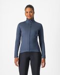 CASTELLI Cycling thermal jacket - TRANSITION 2 W - blue